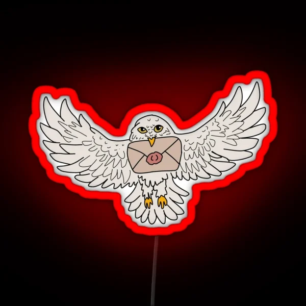 Hary Hp White Owl RGB Neon Sign
