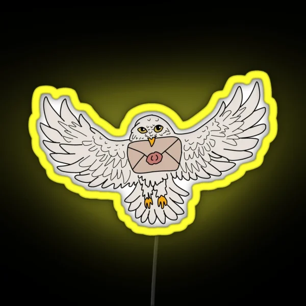 Hary Hp White Owl RGB Neon Sign