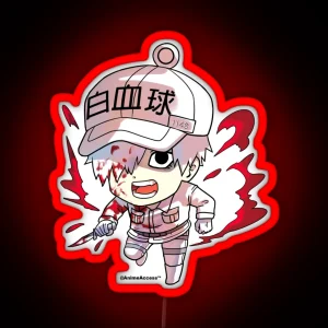 Hataraku Saibou Cells At Work Chibi White Blood Cell RGB Neon Sign