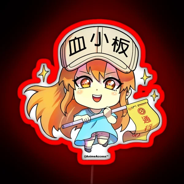 Hataraku Saibou Cells At Work Platelet Chan RGB Neon Sign