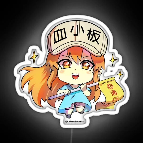 Hataraku Saibou Cells At Work Platelet Chan RGB Neon Sign