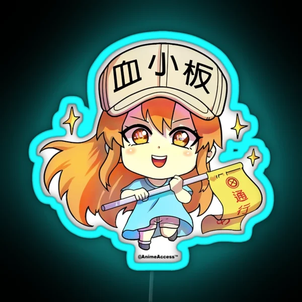 Hataraku Saibou Cells At Work Platelet Chan RGB Neon Sign