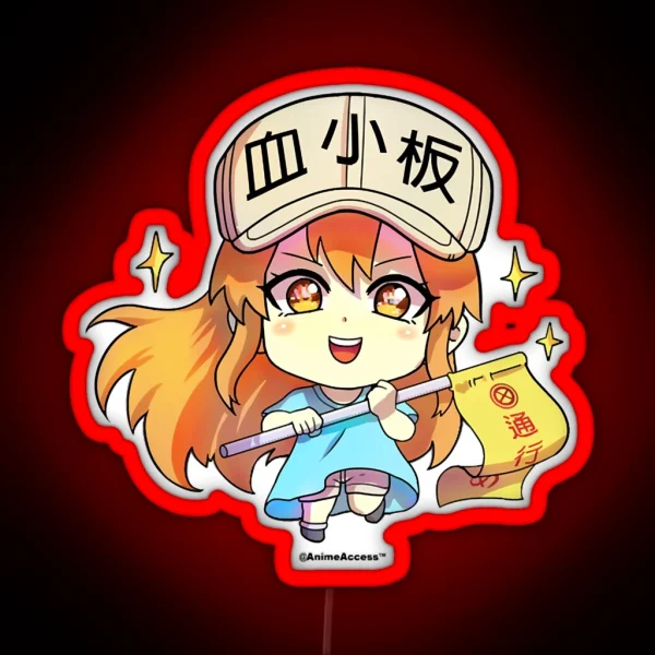Hataraku Saibou Cells At Work Platelet Chan RGB Neon Sign