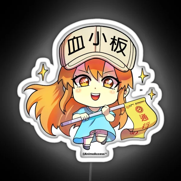 Hataraku Saibou Cells At Work Platelet Chan RGB Neon Sign