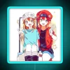 Hataraku Saibou Cells At Work Red Blood Cell And Platelet Sketch RGB Neon Sign - Image 3