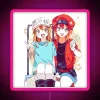 Hataraku Saibou Cells At Work Red Blood Cell And Platelet Sketch RGB Neon Sign - Image 6
