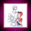 Hataraku Saibou Cells At Work Red Blood Cell And White Blood Cell Sketch RGB Neon Sign - Image 6