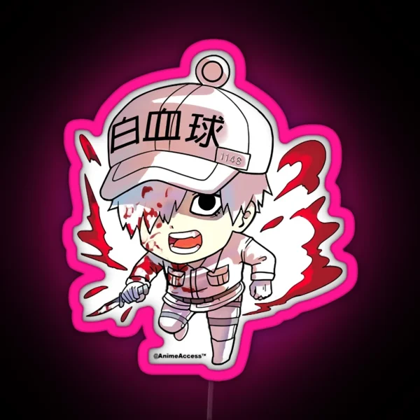Hataraku Saibou Cells At Work White Blood Cell RGB Neon Sign