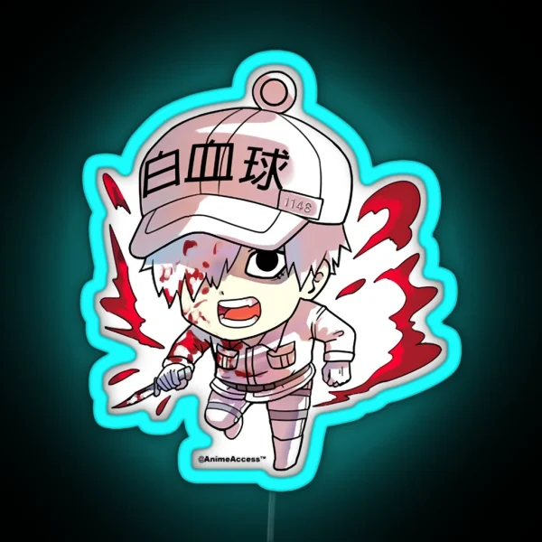 Hataraku Saibou Cells At Work White Blood Cell RGB Neon Sign