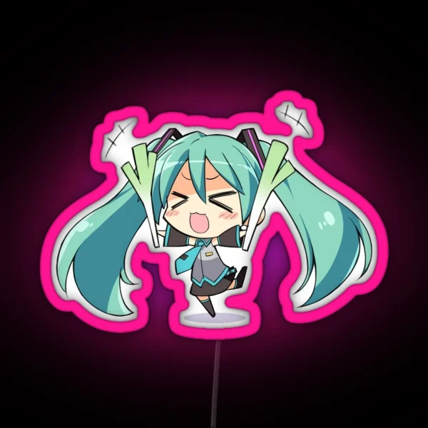 Hatsune Miku Cheer RGB Neon Sign