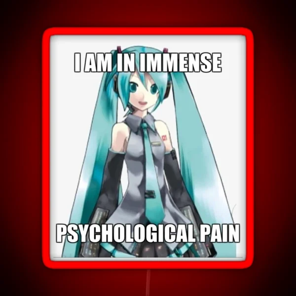 Hatsune Miku I Am In Immense Psychological RGB Neon Sign