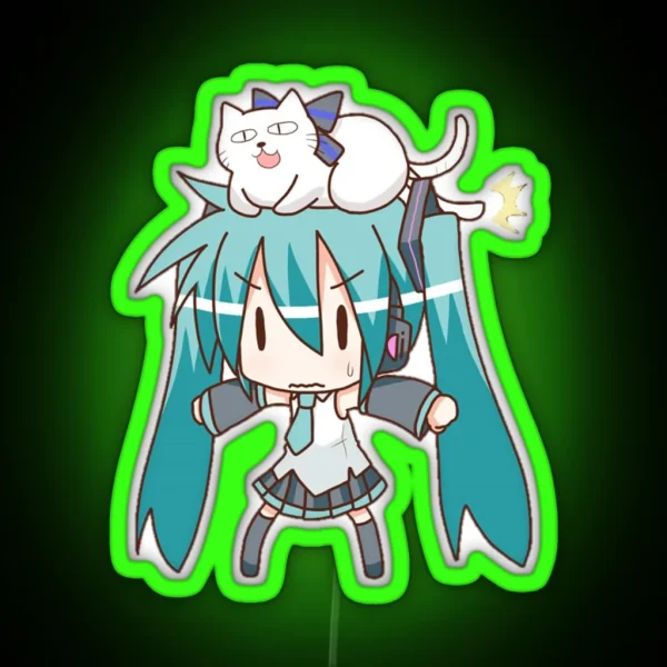 Hatsune Miku RGB Neon Sign
