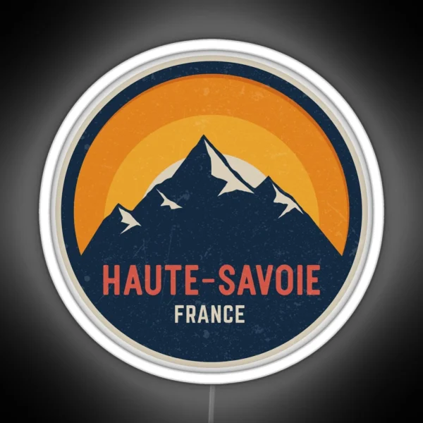 Haute Savoie France Mountain Design RGB Neon Sign