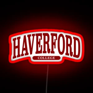 Haverford College Serif Font Curved RGB Neon Sign