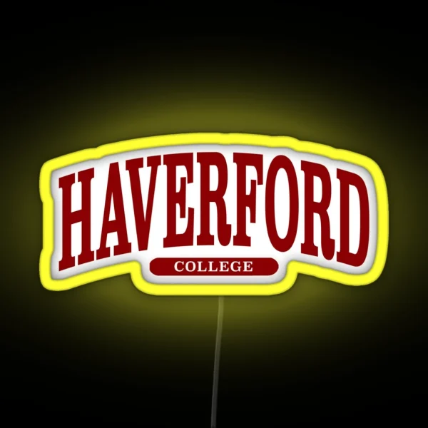 Haverford College Serif Font Curved RGB Neon Sign