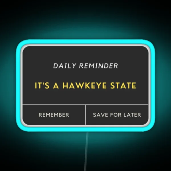 Hawkeye State RGB Neon Sign