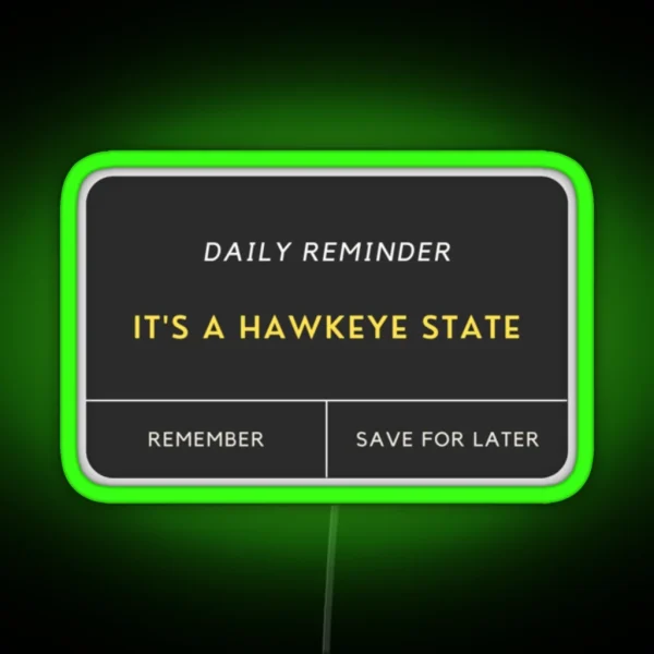 Hawkeye State RGB Neon Sign