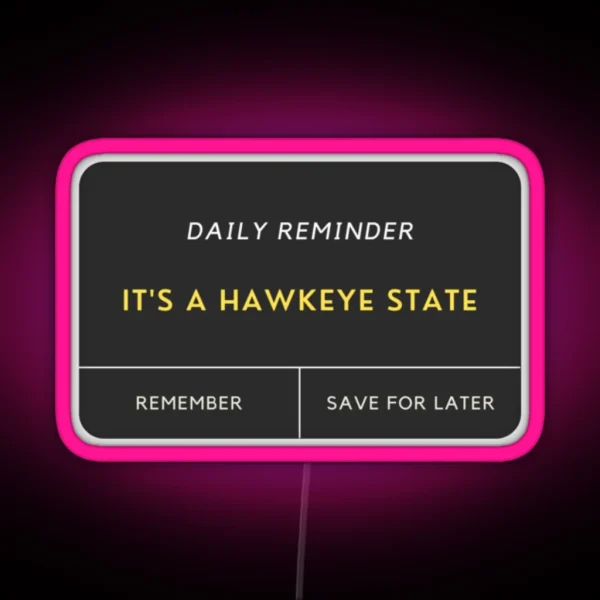 Hawkeye State RGB Neon Sign