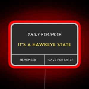 Hawkeye State RGB Neon Sign