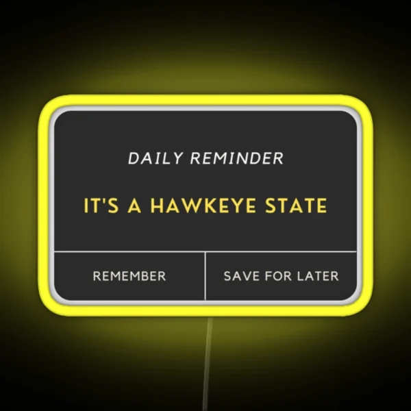 Hawkeye State RGB Neon Sign