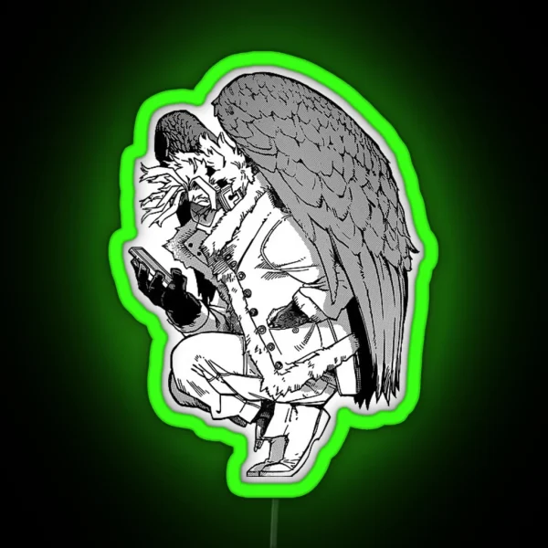 Hawks Pose RGB Neon Sign