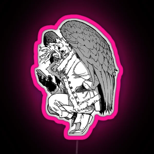 Hawks Pose RGB Neon Sign