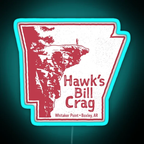 Hawksbill Crag Whitaker Point RGB Neon Sign
