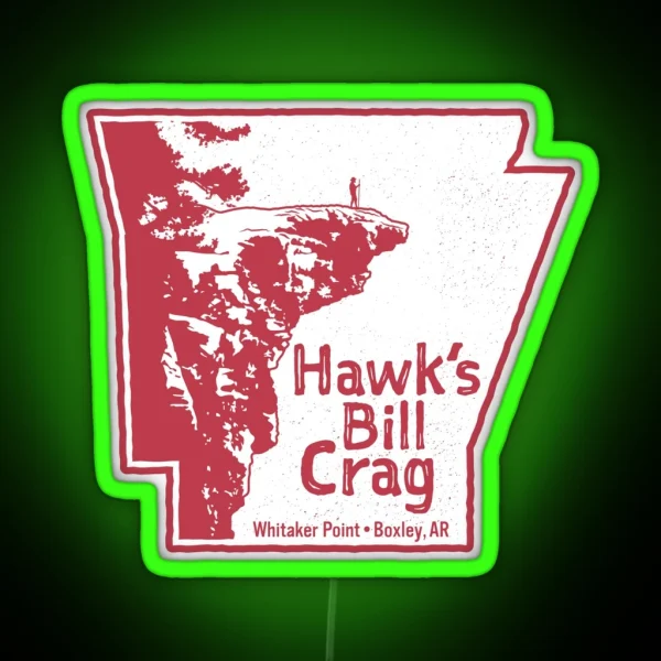 Hawksbill Crag Whitaker Point RGB Neon Sign