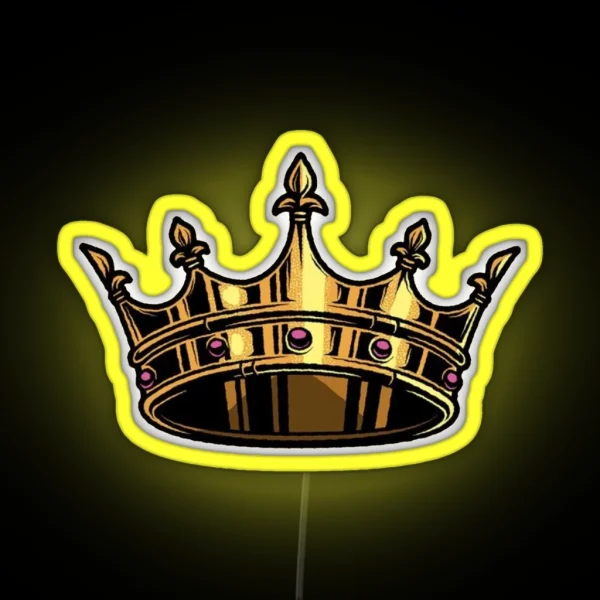 Head Over Heels Musical Crown RGB Neon Sign