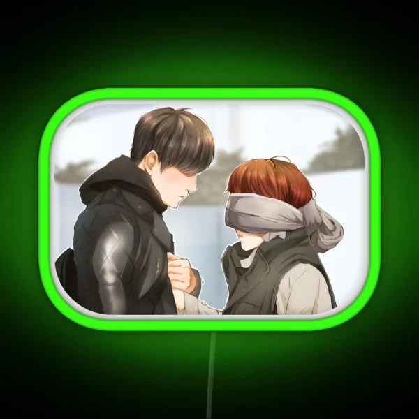 Healer Ji Chang Wook And Park Min Young Kdrama RGB Neon Sign