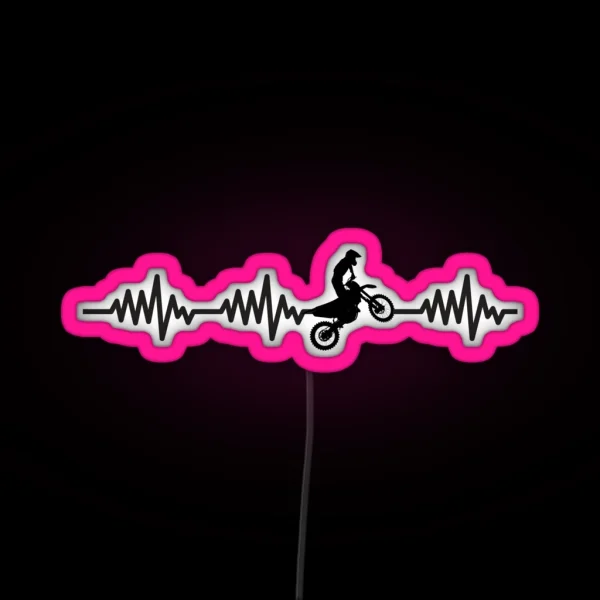 Heart Beats Dirtbike RGB Neon Sign