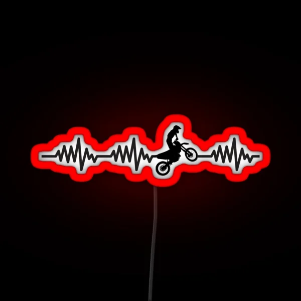 Heart Beats Dirtbike RGB Neon Sign