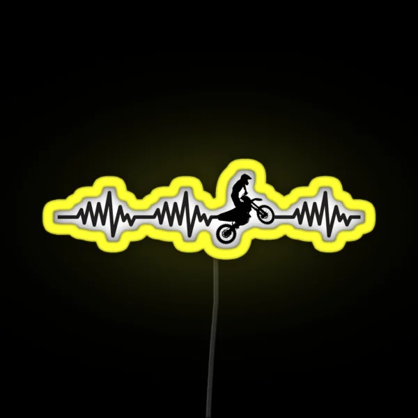 Heart Beats Dirtbike RGB Neon Sign