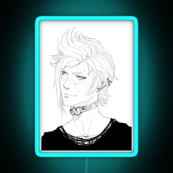 Heart Choker Prompto Ver RGB Neon Sign