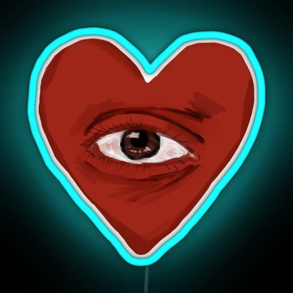 Heart Eyes RGB Neon Sign