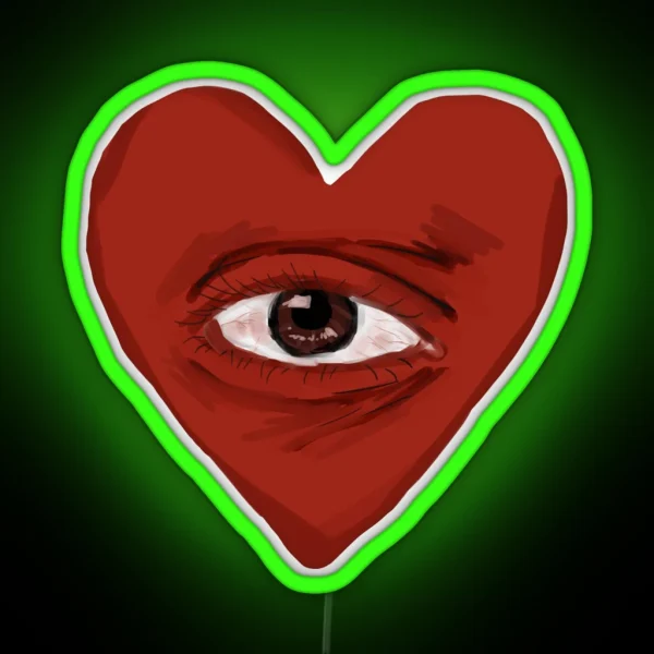 Heart Eyes RGB Neon Sign
