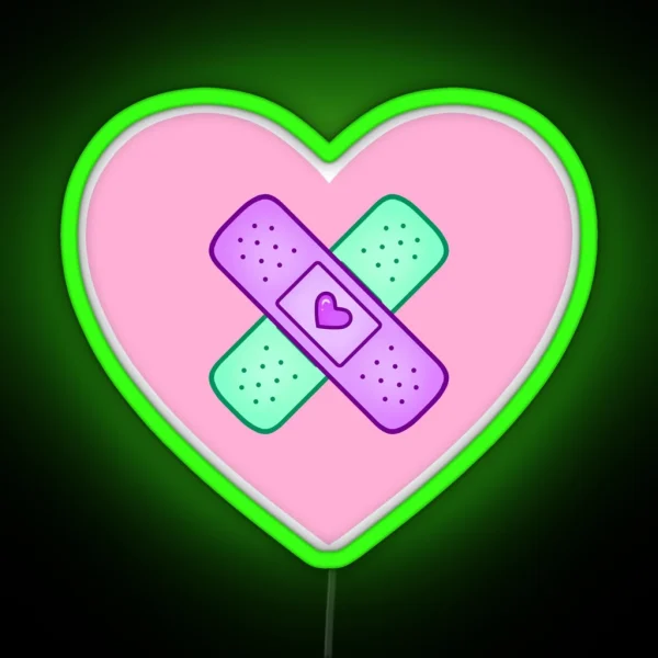 Heart Plasters RGB Neon Sign