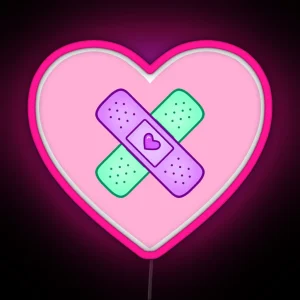 Heart Plasters RGB Neon Sign