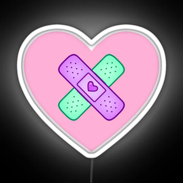 Heart Plasters RGB Neon Sign