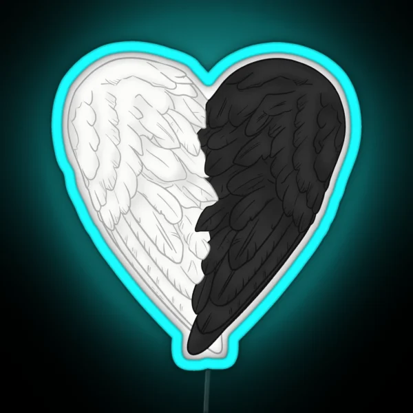 Heart Wings RGB Neon Sign