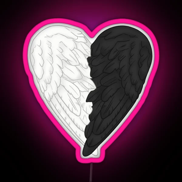 Heart Wings RGB Neon Sign