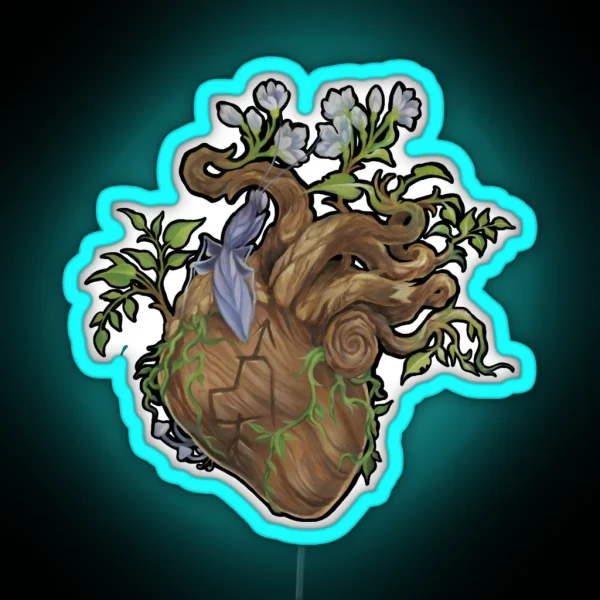 Heart Wood RGB Neon Sign