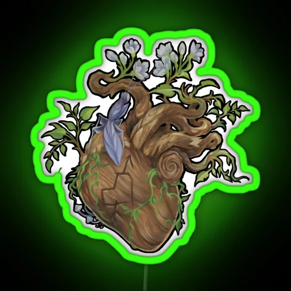 Heart Wood RGB Neon Sign