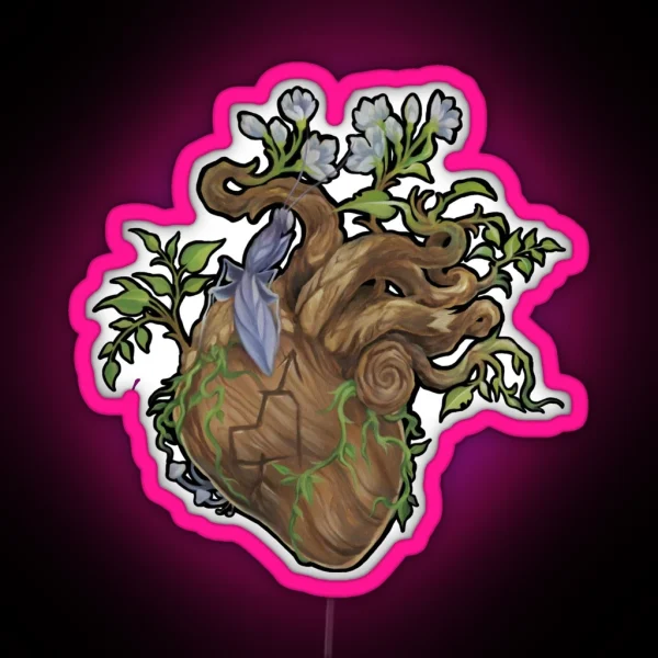 Heart Wood RGB Neon Sign