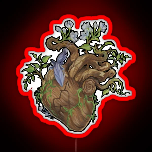 Heart Wood RGB Neon Sign