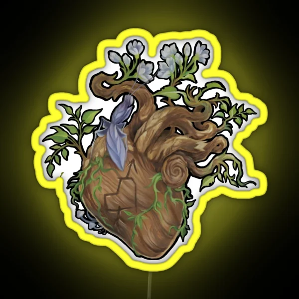 Heart Wood RGB Neon Sign