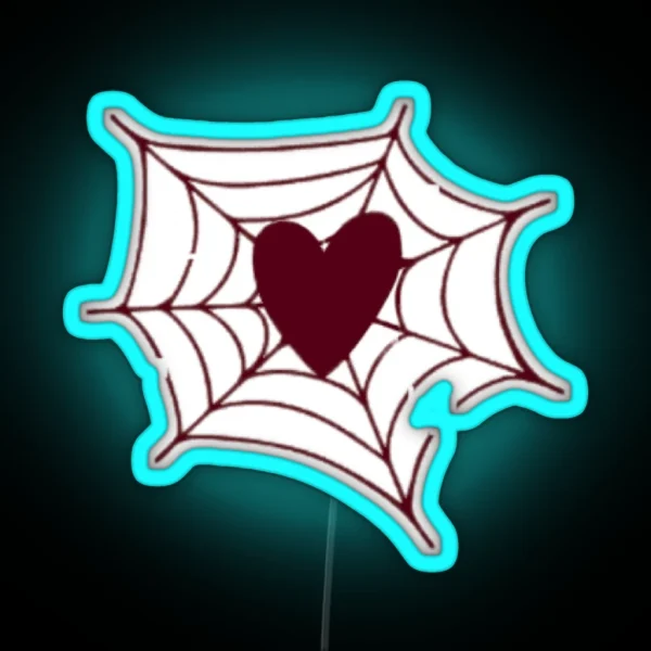 Hearted Spiderweb RGB Neon Sign