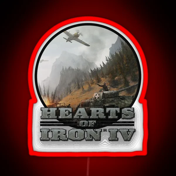 Hearts Of Iron RGB Neon Sign
