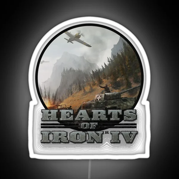 Hearts Of Iron RGB Neon Sign