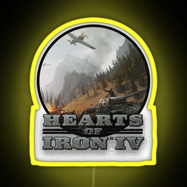 Hearts Of Iron RGB Neon Sign